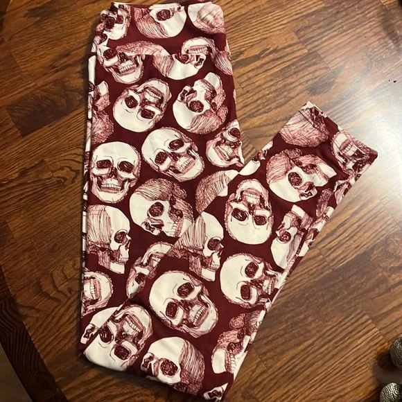 LuLaRoe Pants Jumpsuits Lularoe Skull Leggings Poshmark